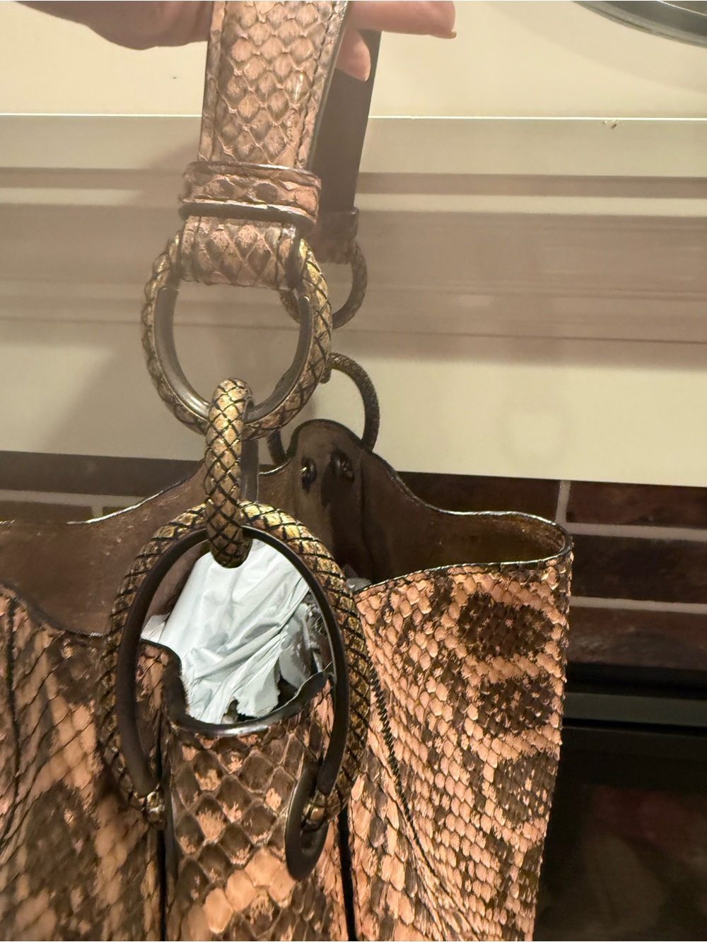 Bottega Veneta Python Loop Hobo Bag Original Retail:$4,800 - Picture 6 of 11